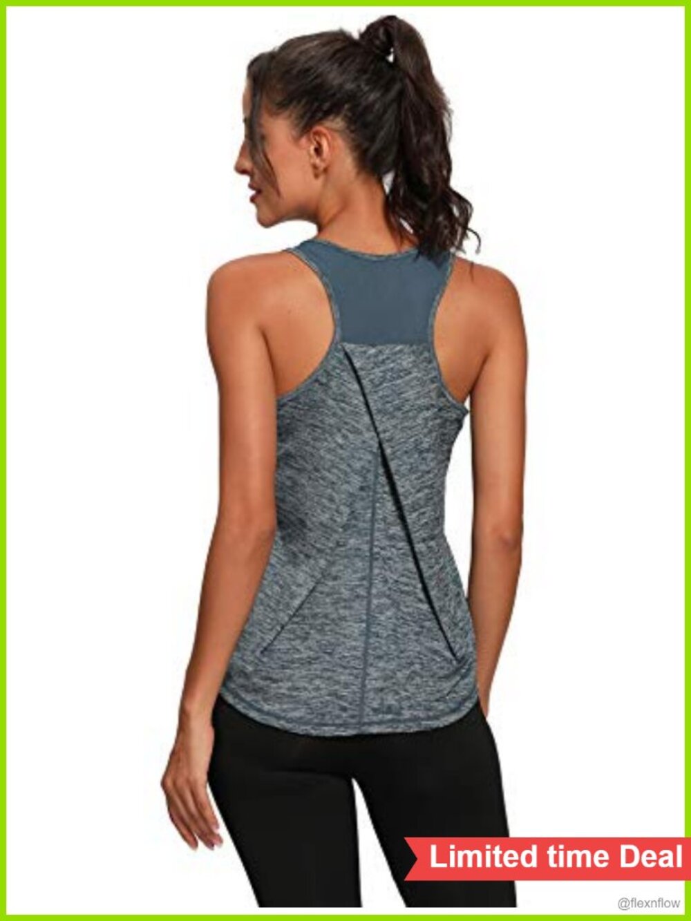 Womens Racerback Tank Top Polyester Spandex Workout Yoga Gym Activewear